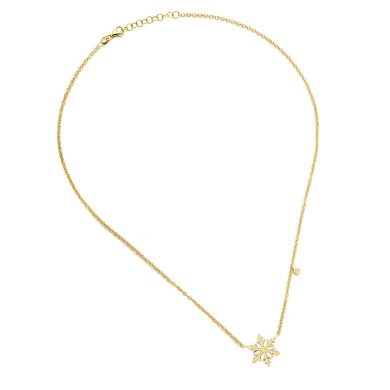 Collier Flocon d'Amour Diamant 0.015 ct