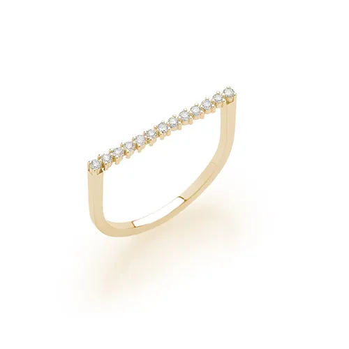 Bague Alissa 13 Diamants 0.12ct - Taille disponible : 52