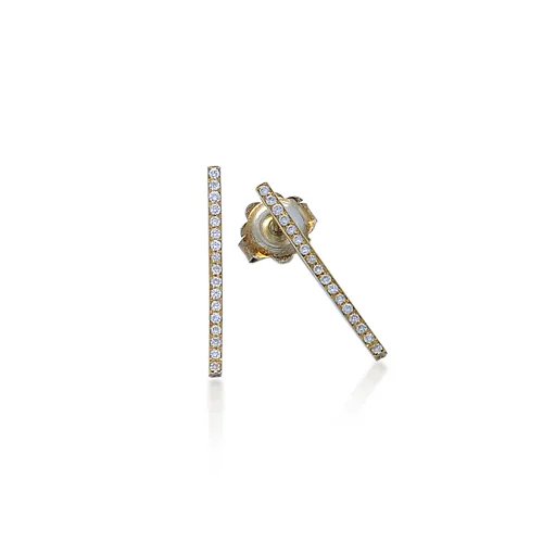 Boucles d'Oreilles Diamants 0.12ct en Or Blanc