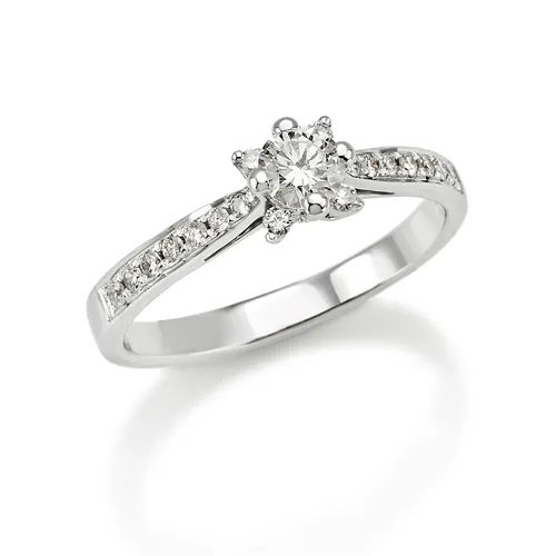 Bague Flocon d’Amour Diamants 0.45 Carat en Or blanc 750 Mill.