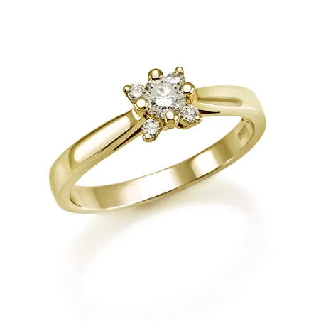Bague Flocon d'Amour Diamant en Or jaune