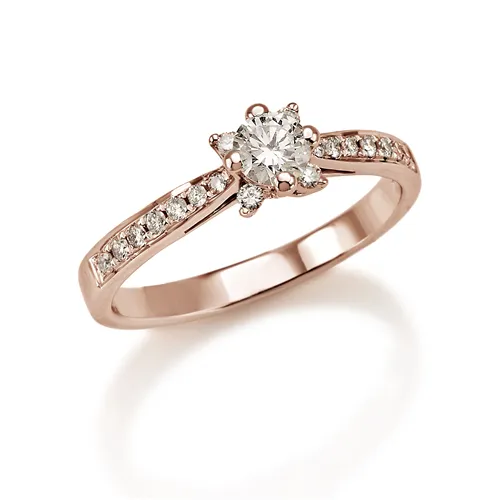 Bague Flocon d’Amour Diamants 0.45 Carat en Or rose 750 Mill.