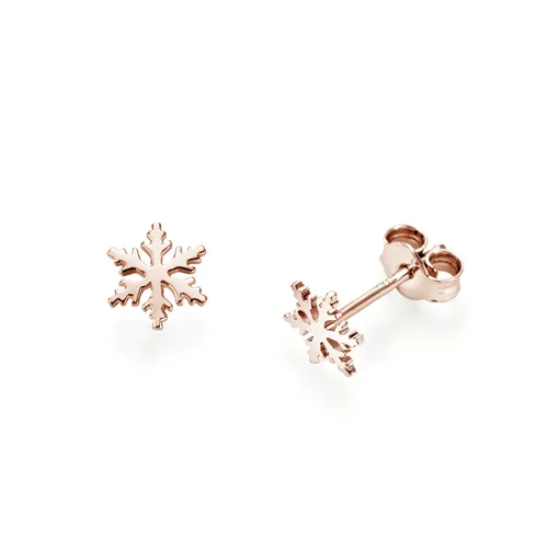 Boucles d'Oreilles Flocon d'Amour en Or rose