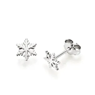 Boucles d'Oreilles Flocon d'Amour en Or blanc