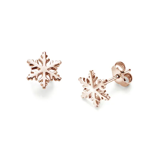Boucles d'Oreilles Flocon d'Amour en Or rose