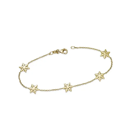 Bracelet Flocons d'Amour en Or jaune 750Mill
