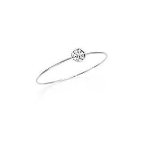 Bracelet jonc Flocon d'Amour Diamant 0.02ct en Or blanc