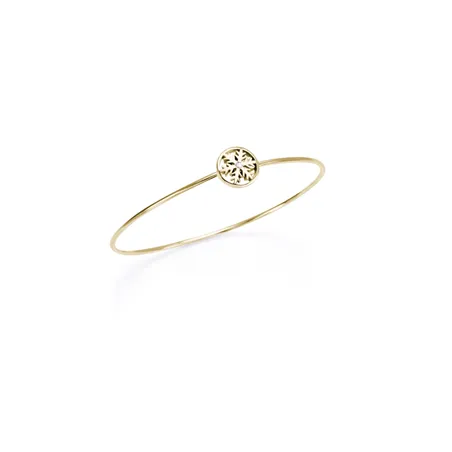 Bracelet jonc Flocon d'Amour Diamant 0.02ct en Or jaune