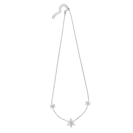 Collier Flocon d'Amour Diamants 0.19ct or blanc