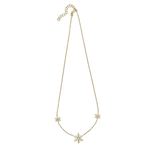 Collier Flocon d'Amour Diamants 0.19ct or jaune