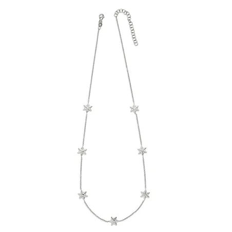 Collier Flocons d'Amour en Or blanc