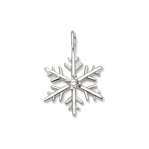 Pendentif Flocon d'Amour Diamant 0.06ct en Or blanc