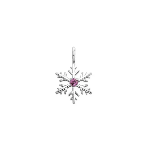 Pendentif Flocon de Neige Amethyste 2.75mm en Or