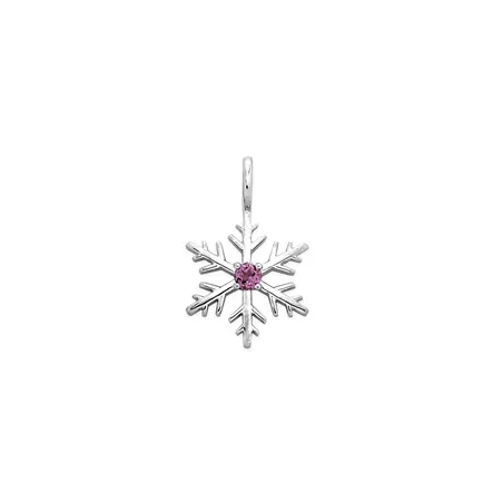 Pendentif Flocon de Neige Amethyste 2.75mm en Or