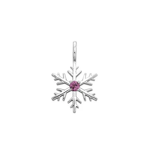 Pendentif Flocon de Neige Citrin 2.75mm en Or