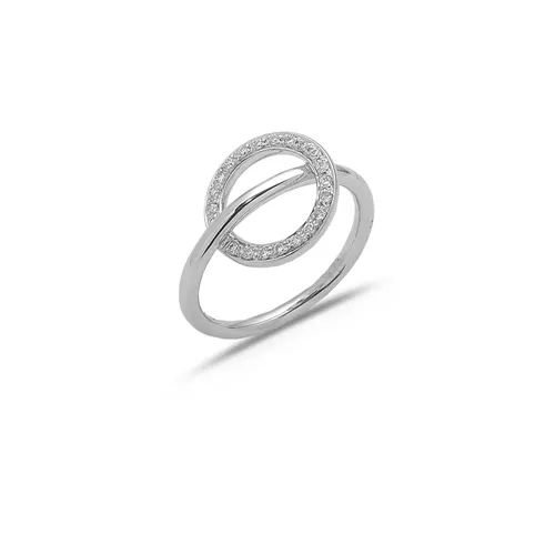 Bague Brasilia en Or blanc 750 mill. sertie de Diamants 0.14ct.