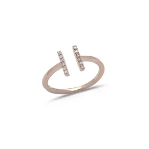 Bague Brasilia en Or blanc 750 mill. serti de Diamants 0.08ct. 2