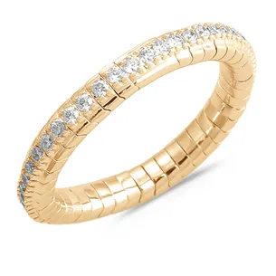 Bague Collection Extensible Or blanc et Diamants 0.12ct 2