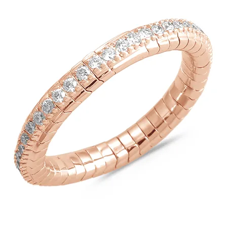 Bague Collection Extensible Or rose et Diamants 0.12ct