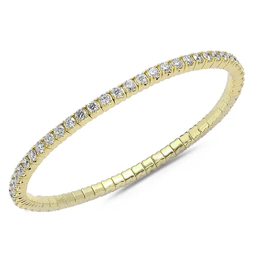 Bracelet Collection Extensible Or Blanc Diamants 4.65ct