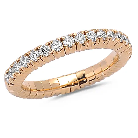 Bague Collection Extensible Or rose et Diamants 0.34ct