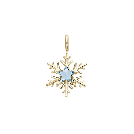 Pendentif Flocon d'Amour en Or Jaune 750 mill. serti d'une topaz Star 4mm.