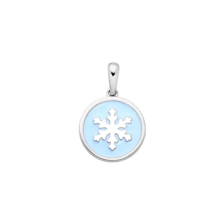 Pendentif Flocon d'Amour Email Argent 925 mill.