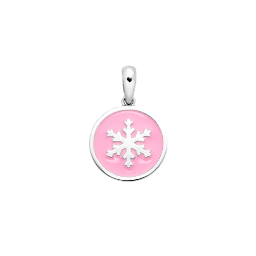 Pendentif Flocon d'Amour Email Argent 925 mill.