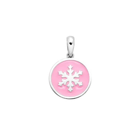 Pendentif Flocon d'Amour Email Argent 925 mill.