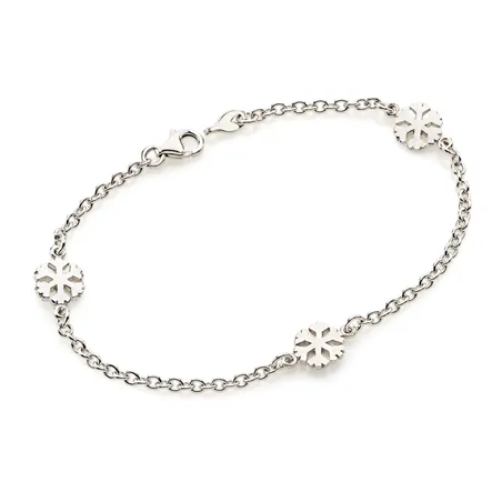 Bracelet Flocon d'Amour en Argent 925 mill. 8mm