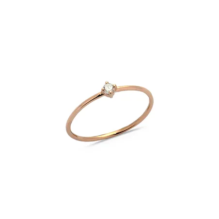 Bague La Délicatesse en Or Rose 750 mill. sertie diamant Bague La Délicatesse en Or Rose 750 mill. sertie diamant
