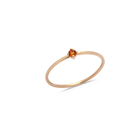 Bague La Délicatesse en Or Rose 750 mill. sertie de citrine
