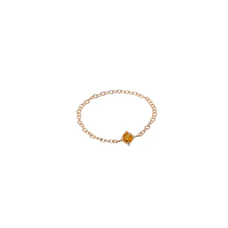Bague La Délicatesse en Or Rose 750 mill. sertie de citrine 0.06ct. Bague La Délicatesse en Or Rose 750 mill. sertie de citrine 0.06ct.
