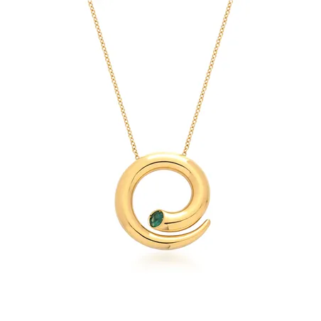 Collier 60cm en Or Jaune 750Mill. Pendentif Emeraude
 Ronde Collier 60cm en Or Jaune 750Mill. Pendentif Emeraude
 Ronde