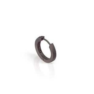 Boucle d'Oreille à l'unité Diamants Noirs 0.09ct en Titane