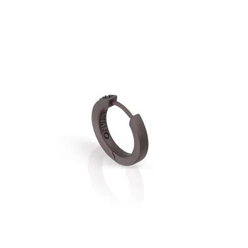 Boucle d'Oreille à l'unité Diamants Noirs 0.09ct en Titane 