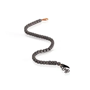 Bracelet Diamant 0.01ct en Titane et Or Rose 375 mill.  2