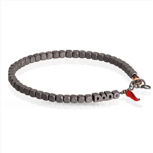 Bracelet Diamant 0.01ct en Titane et Or Rose 375 mill.