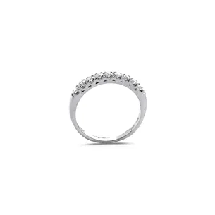 Alliance demi-tour Diamants 0.27ct en Or blanc  - Taille disponible : 54 2