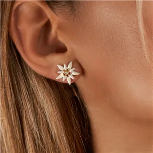 Boucles d'Oreilles en Or Jaune et Agent serties de Citrines 0.14ct et Diamants 0.03ct 2