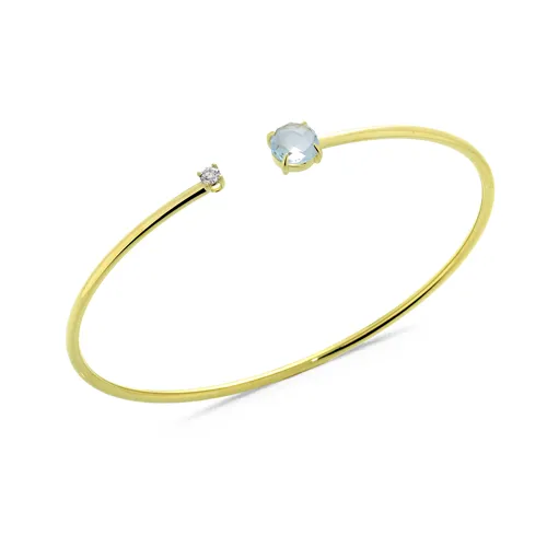 Bracelet Collection Héritage en Or Jaune 750Mill. avec topaze Blue Sky ed diamant