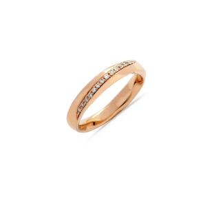 Alliance Forever Demi-Tour Diamants 0.05ct en Or Rose 750