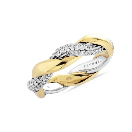 Alliance Diamants 0.62ct en Or Bicolore