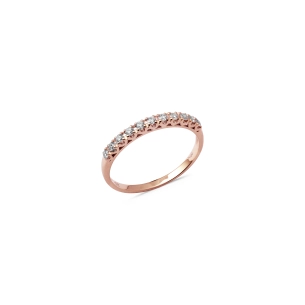 Bague Diamants 0.18ct en Or Rose