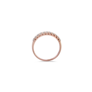 Bague Diamants 0.18ct en Or Rose 2