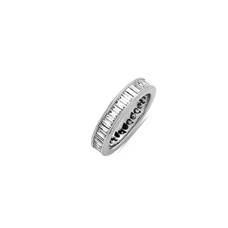 Alliance Tour Complet Diamants Baguette 1.96ct en Or Blanc 750 mill.