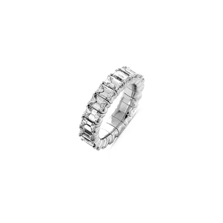 Alliance Eternelle Extensible Demi-Tour Diamants émeraude 4.94ct en Or Blanc 750 mill. 
