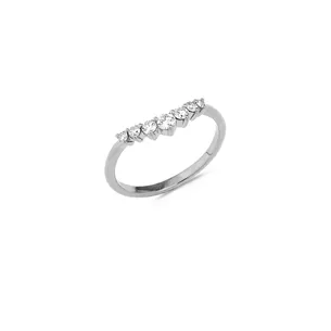 Alliance Demi-Tour Diamants Brillant 0.27ct en Or Blanc 750 mill.