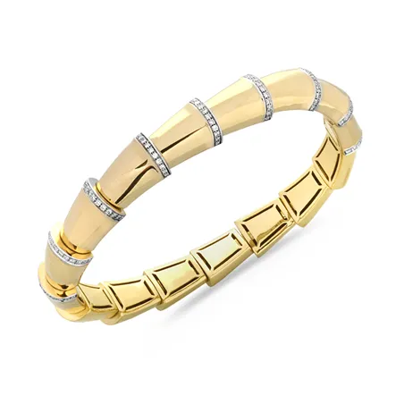 Bracelet Serpent extensible Diamants 0.55ct en Or.