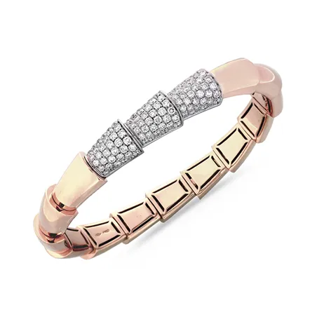 Bracelet Serpent extensible Diamants 2.43ct en Or